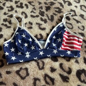 NWOT Women's Star-Spangled Crop Top
